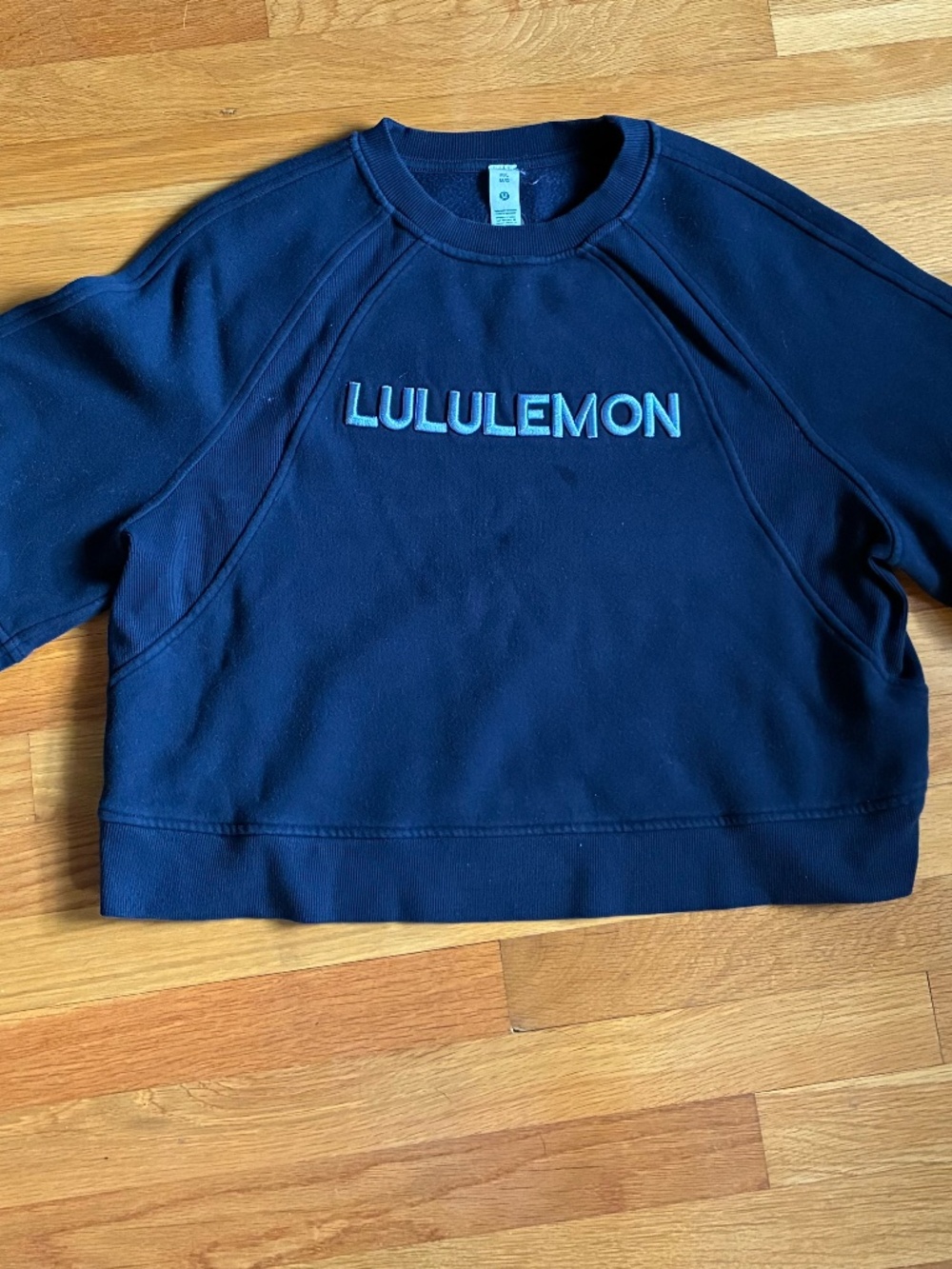 Lululemon Scuba Oversized Pullover Wordmark True Navy Crewneck
